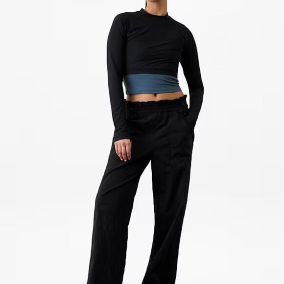 Athleta Trekkie High Rise Parachute Pant, Black - Picture 1 of 5